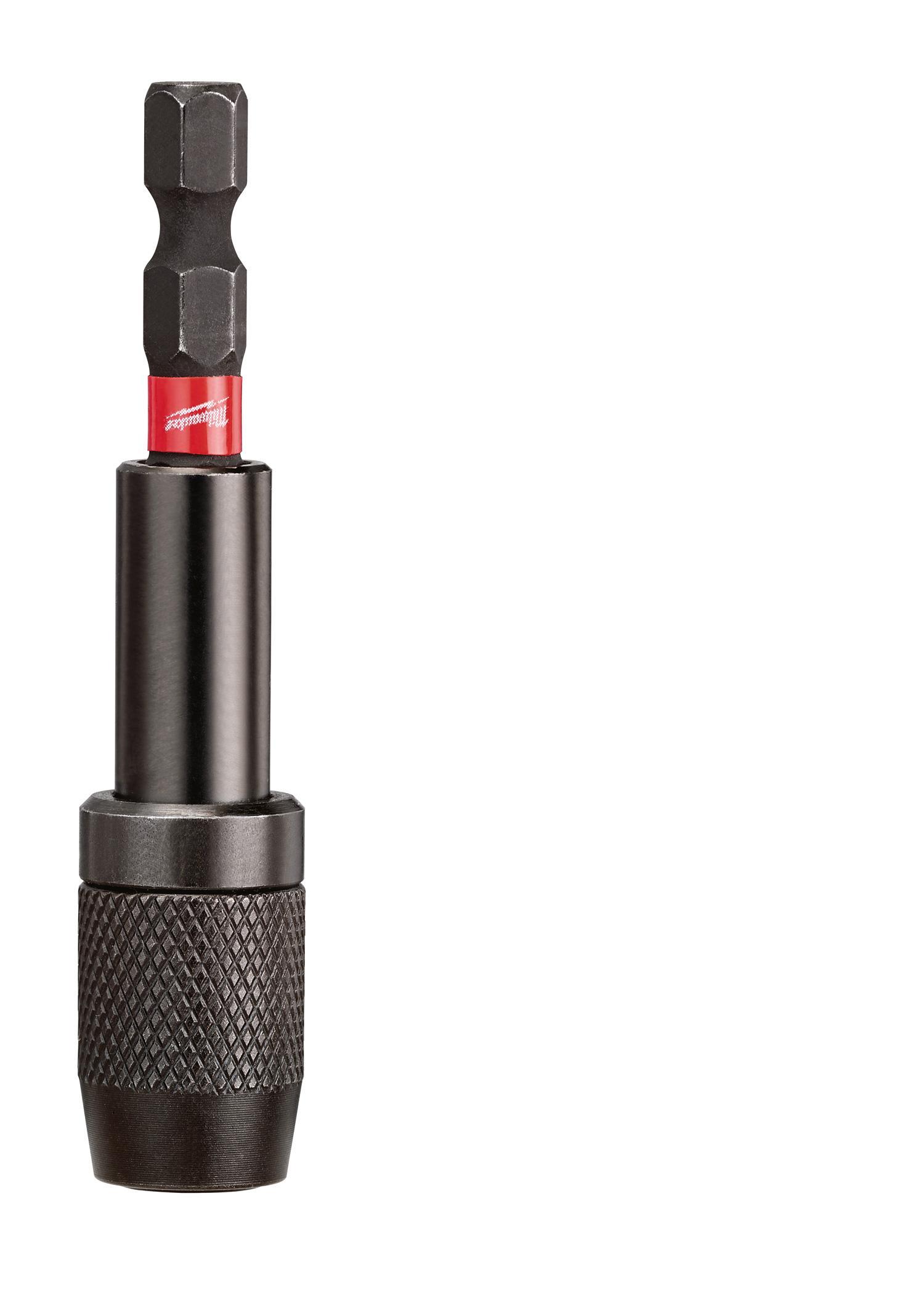 Milwaukee SHOCKWAVE 48-32-4531 1-Piece Impact Locking Bit Holder, 1/4 in Drive, Steel, 1/4 in Hex, 1/2 in W Blade - Nut Setters & Bit Holders