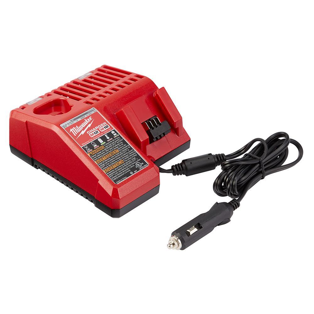 Milwaukee M18 48-59-1810 Bare Tool Vehicle Charger, For Use With M12 and M18 Battery, Li-Ion Battery, Li-Ion Battery - Cordless Tool Battery Chargers