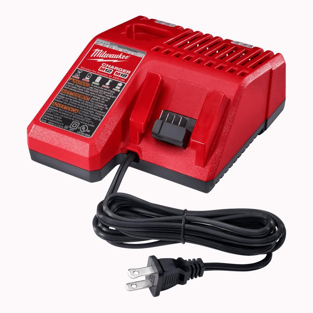 Milwaukee 48-59-1812 Slide Multi-Voltage Charger, For Use With M12 48-11-2401, M18 48-11-1815 and 48-11-1828 Battery Pack, Li-Ion Battery, 1 hr Charging - Cordless Tool Battery Chargers