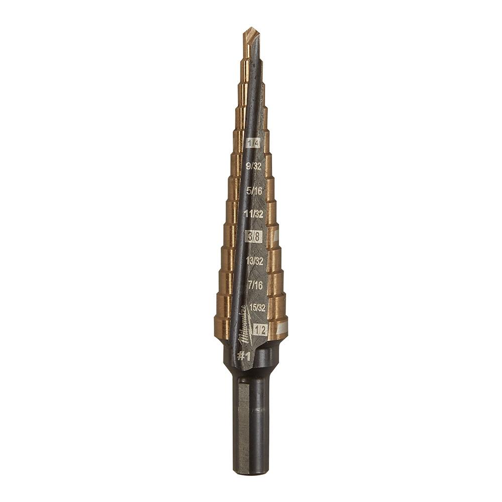 BIT DR STEP 1/8IN 1/2IN BI-MET 3/8IN #1 - Cutting Tools & Metalworking