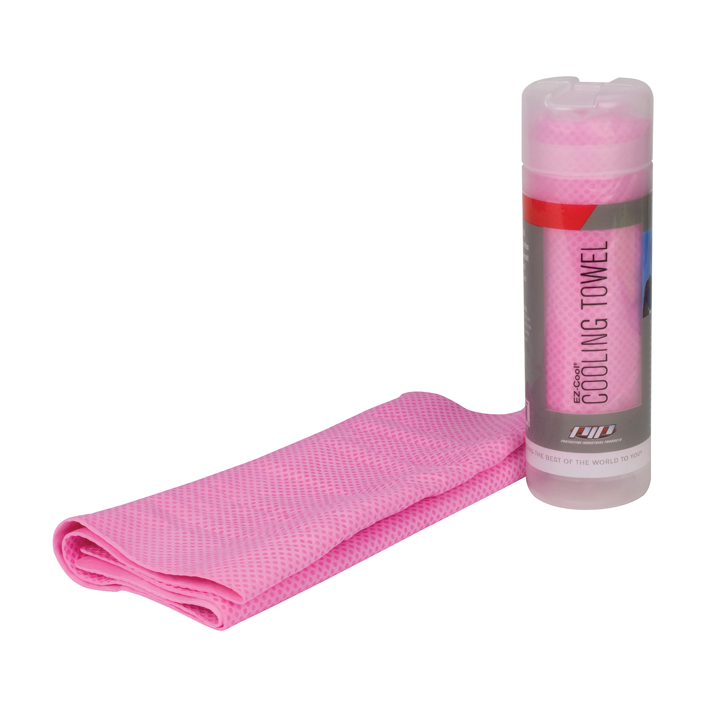 PIP 396-602-P EZ-Cool Evaporative Cooling Cooling Towel, Universal, Pink, Polyvinyl Alcohol - Cooling Headwear & Neckwear