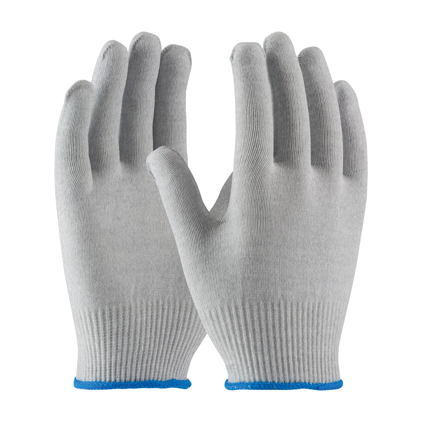 PIP CleanTeam 40-6410/XL Electrostatic Dissipative Antistatic Gloves, Full Finger/Seamless Style, Carbon Fiber/Nylon/Synthetic, Gray/White, Continuous Knit Wrist Cuff, Uncoated Coating, 8.7 in L, Resists: Electrical Surface, ASTM D-257:2007, Paired Hand - Antistatic Gloves