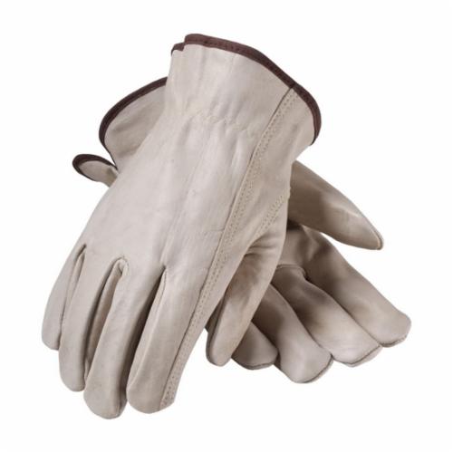 PIP 68-165/L Superior Grade General Purpose Gloves, Driver, L, Top Grain Cowhide Leather Palm, Top Grain Cowhide Leather, Natural, Slip-On Cuff, Uncoated Coating, Resists: Abrasion, Unlined Lining, Keystone Thumb - General Purpose Work Gloves