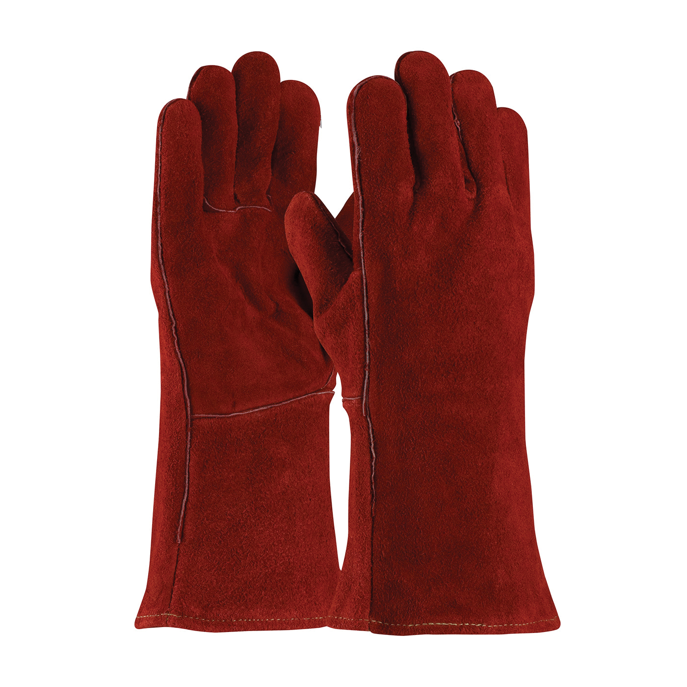 PIP Red Viper 73-7015A Welding Gloves, L, Split Cowhide Leather, Russet, Cotton, Leather Gauntlet Cuff, 13-1/2 in L, 1.2 mm Glove Material Thickness - Welding Gloves