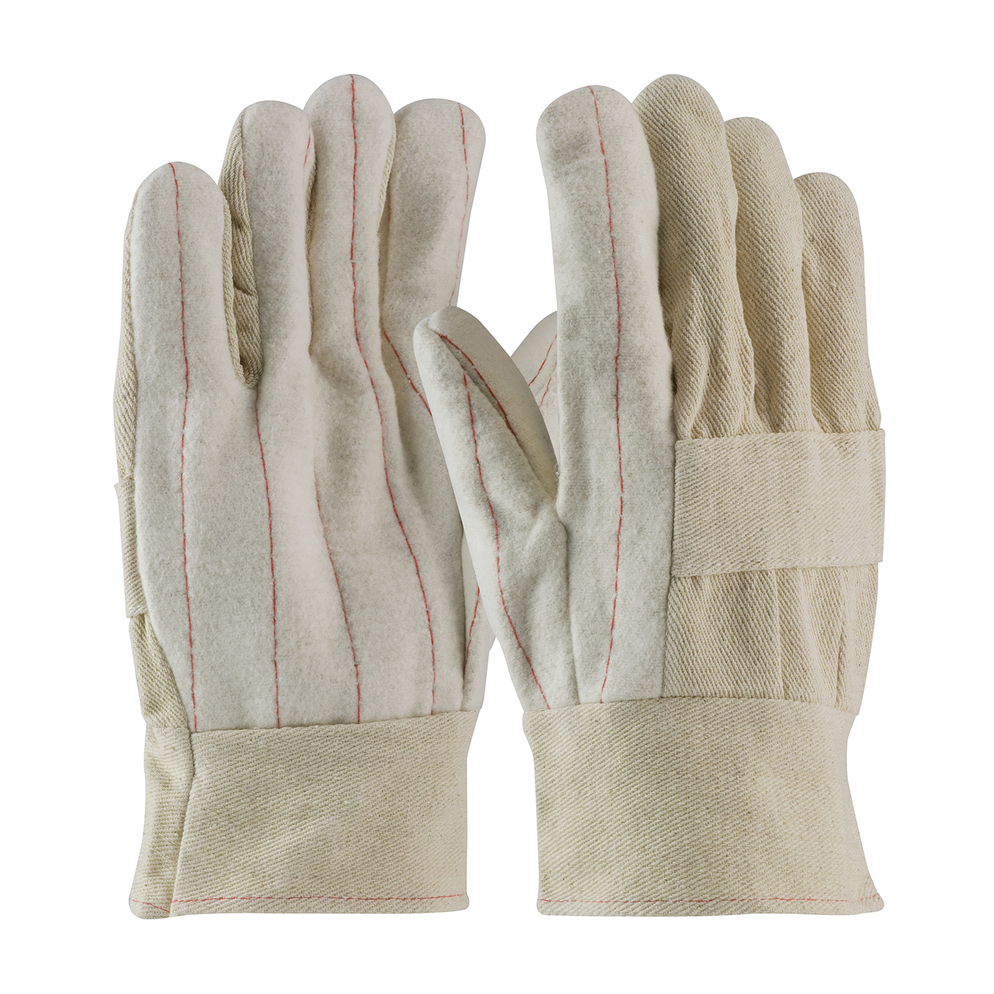 PIP 94-924 Premium Grade Hot Mill Gloves, Universal, Cotton/Canvas, Natural, Cotton, Open Band Top Cuff, 10.6 in L - Heat Resistant Gloves