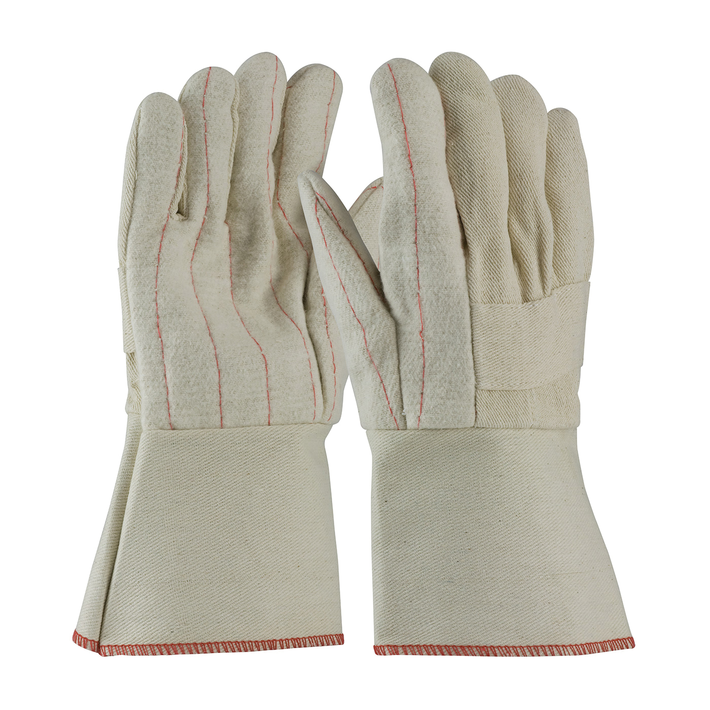 PIP 94-932G Premium Grade Hot Mill Gloves, Universal, Cotton/Canvas, Natural, Burlap/Cotton, Gauntlet Cuff, 12.7 in L - Heat Resistant Gloves