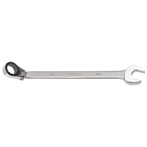 Proto TorquePlus J1208MA Anti-Slip Design Combination Wrench, Metric, 8 mm Wrench, 12 Points, 15 deg Offset, 5 in OAL, Alloy Steel, Satin, ASME B107.100, ANSI B107.9 - Combination Wrenches