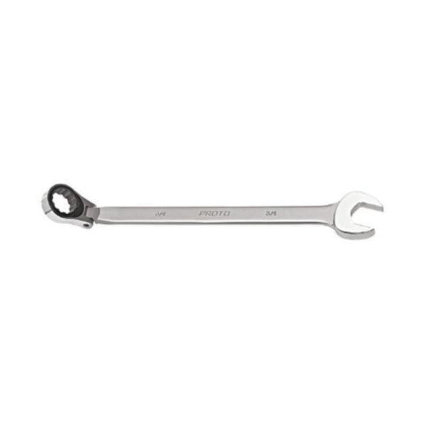 Proto TorquePlus J1209MA Anti-Slip Design Combination Wrench, Metric, 9 mm Wrench, 12 Points, 15 deg Offset, 5 in OAL, Alloy Steel, Satin, ASME B107.100, ANSI B107.9 - Combination Wrenches