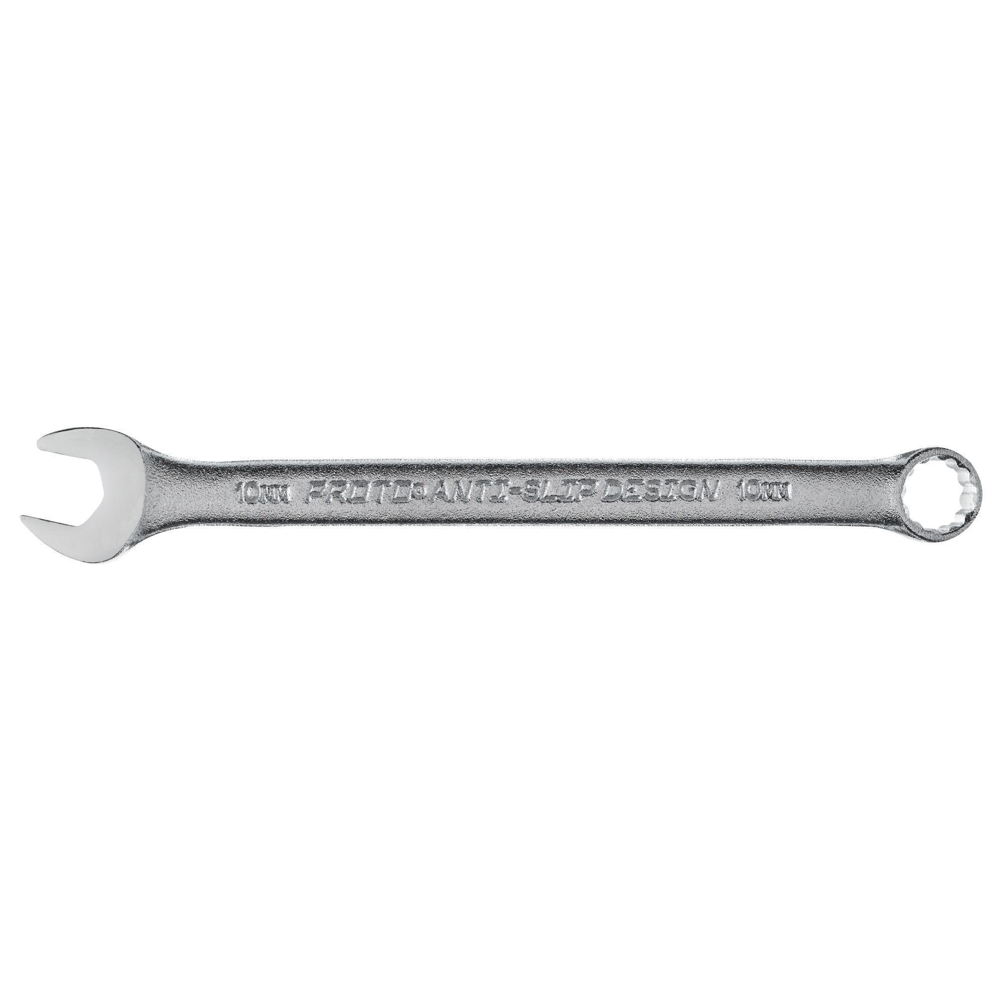 Proto TorquePlus J1210MASD Anti-Slip Design Combination Wrench, 10 mm Wrench, 12 Points, 15 deg Offset, 5 in OAL, Alloy Steel, Satin, ASME B107.100, ANSI B107.9 - Combination Wrenches