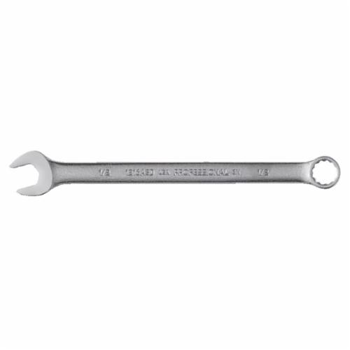Proto TorquePlus J1216ASD Anti-Slip Design Combination Wrench, 1/2 in Wrench, 12 Points, 15 deg Offset, 8 in OAL, Alloy Steel, Satin, ASME B107.100 - Combination Wrenches