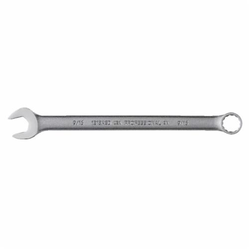 Proto TorquePlus J1218ASD Anti-Slip Design Combination Wrench, 9/16 in Wrench, 12 Points, 15 deg Offset, 8-7/8 in OAL, Alloy Steel, Satin, ASME B107.100 - Combination Wrenches