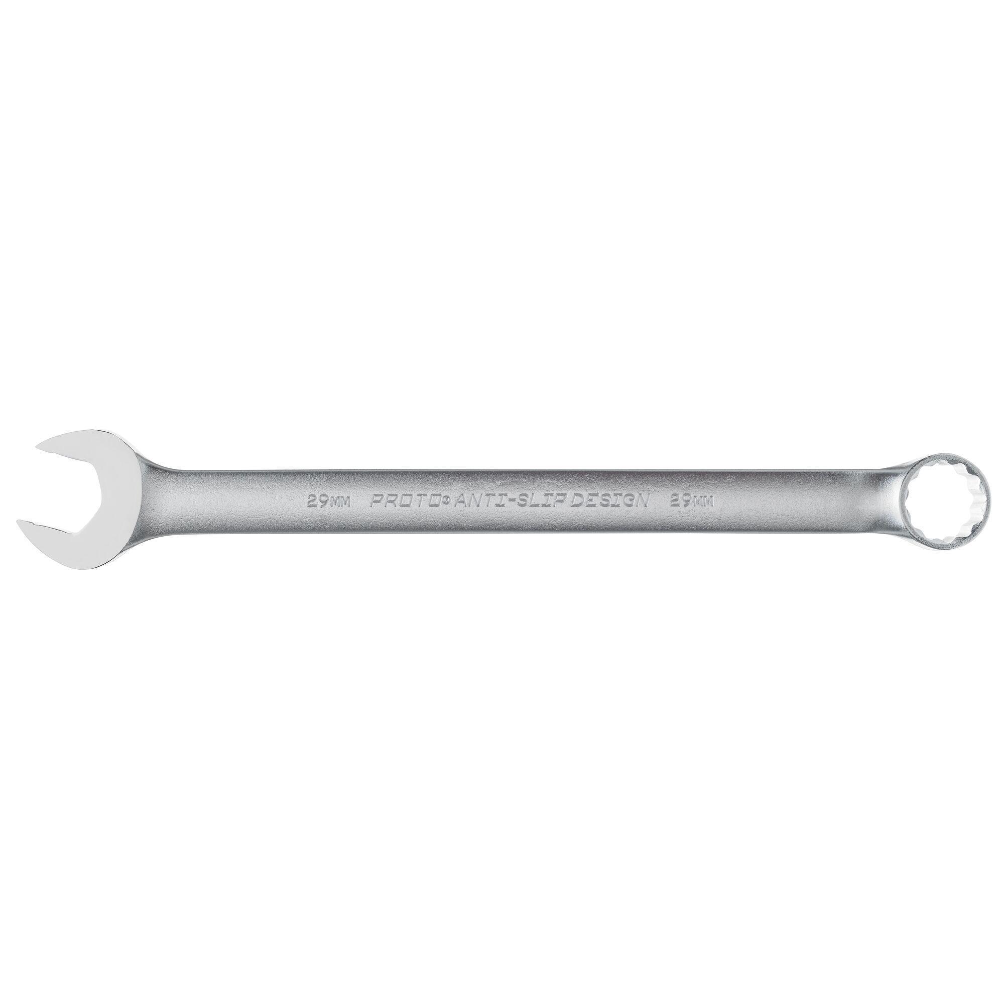 Proto TorquePlus J1229MASD Anti-Slip Design Combination Wrench, Metric, 29 mm, 12 Points, 15 deg Offset, 15 in OAL, Alloy Steel, Satin, ASME B107.100 - Combination Wrenches