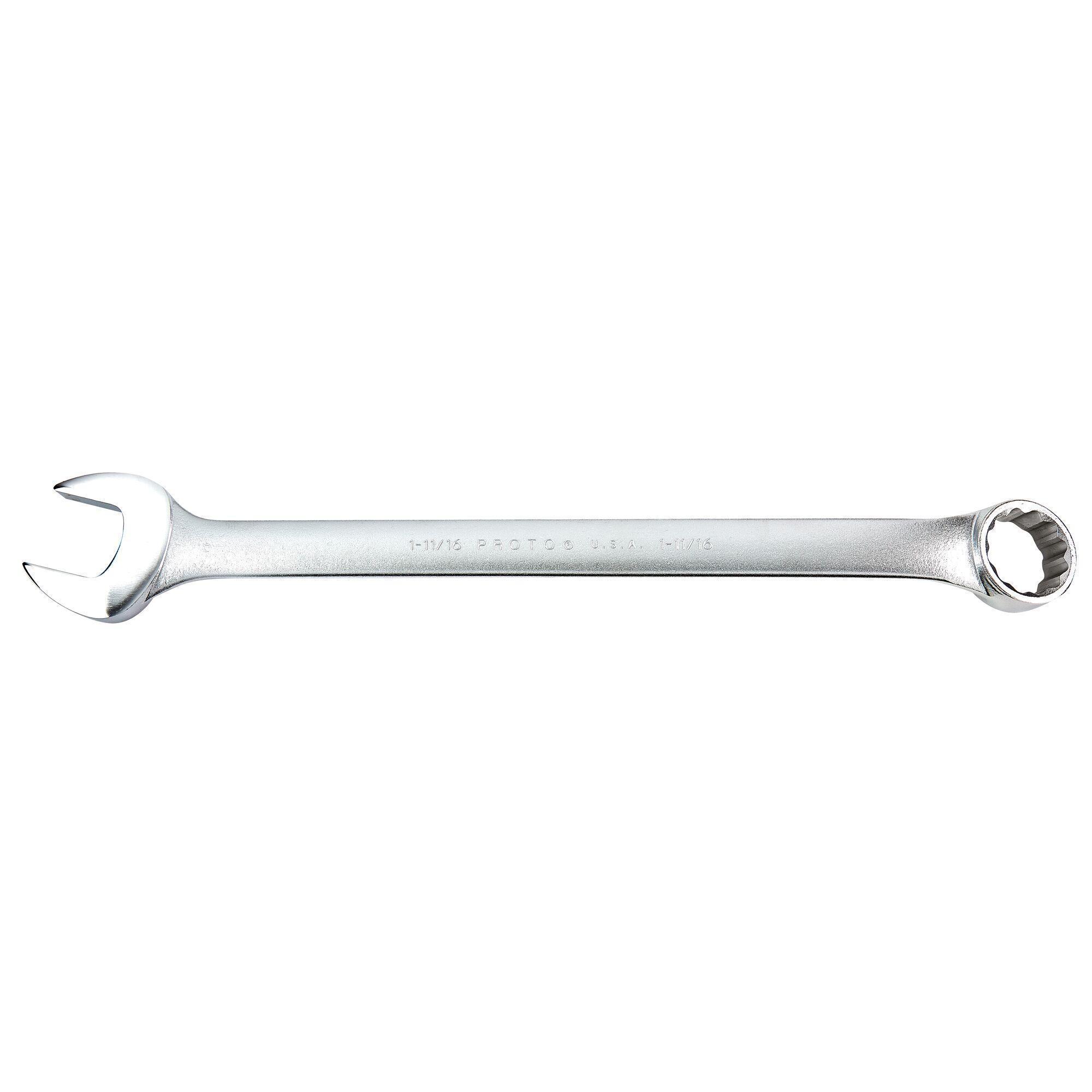 Proto TorquePlus J1254 Anti-Slip Design Combination Wrench, 1-11/16 in Wrench, 12 Points, 15 deg Offset, 23 in OAL, Alloy Steel, Satin, ASME B107.100, ANSI B107.6 - Combination Wrenches