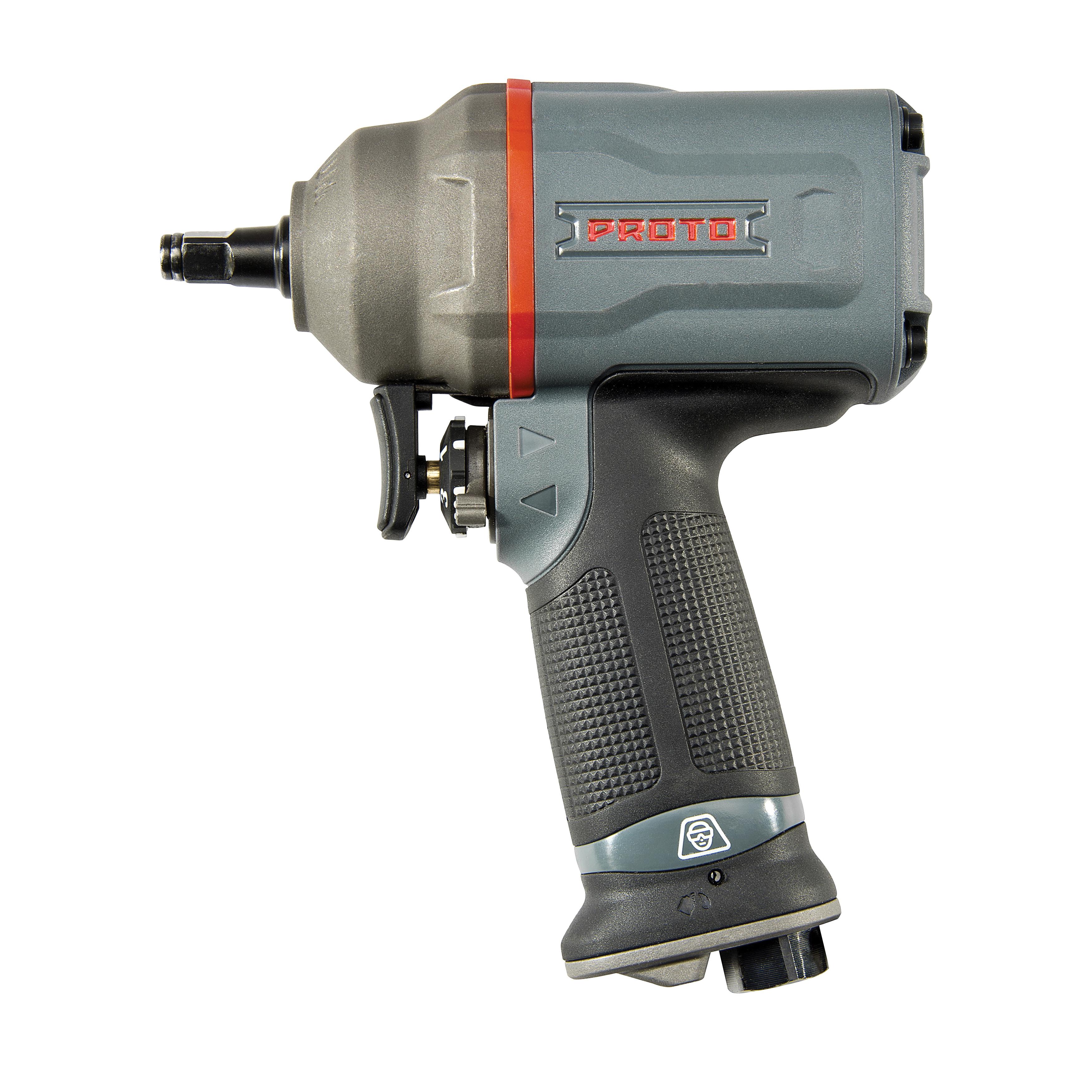 Proto J138WP Air Impact Wrench, 3/8 in Drive, 525 ft-lb Torque, 4.4 cfm Air Flow, 6 in OAL - Pneumatic Impact Wrenches