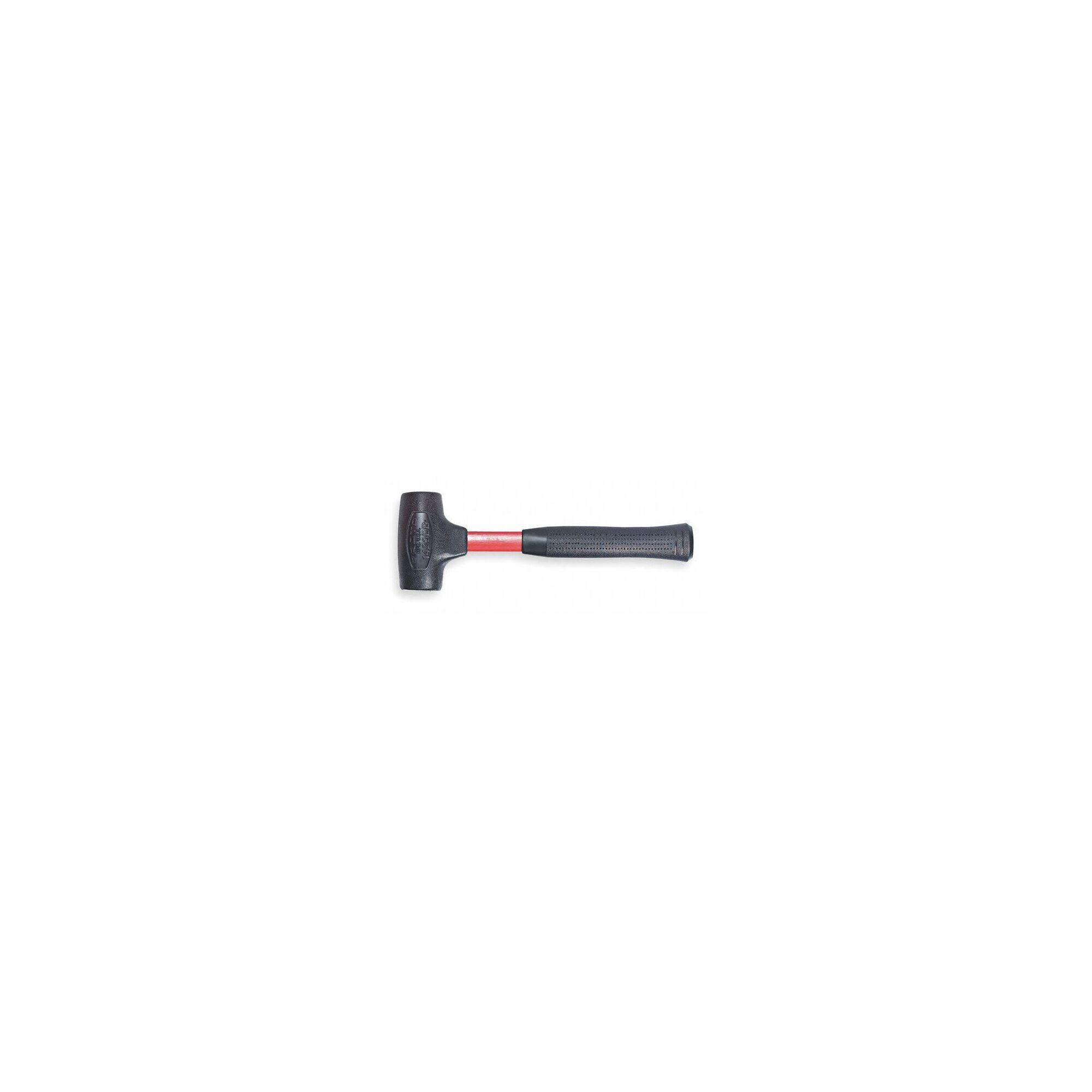 Proto J1432DB Dead Blow Hammer, 14 in OAL, 2-7/16 in Dia, 3 lb Rubber Head, Fiberglass Handle - Mallets & Dead Blow Hammers