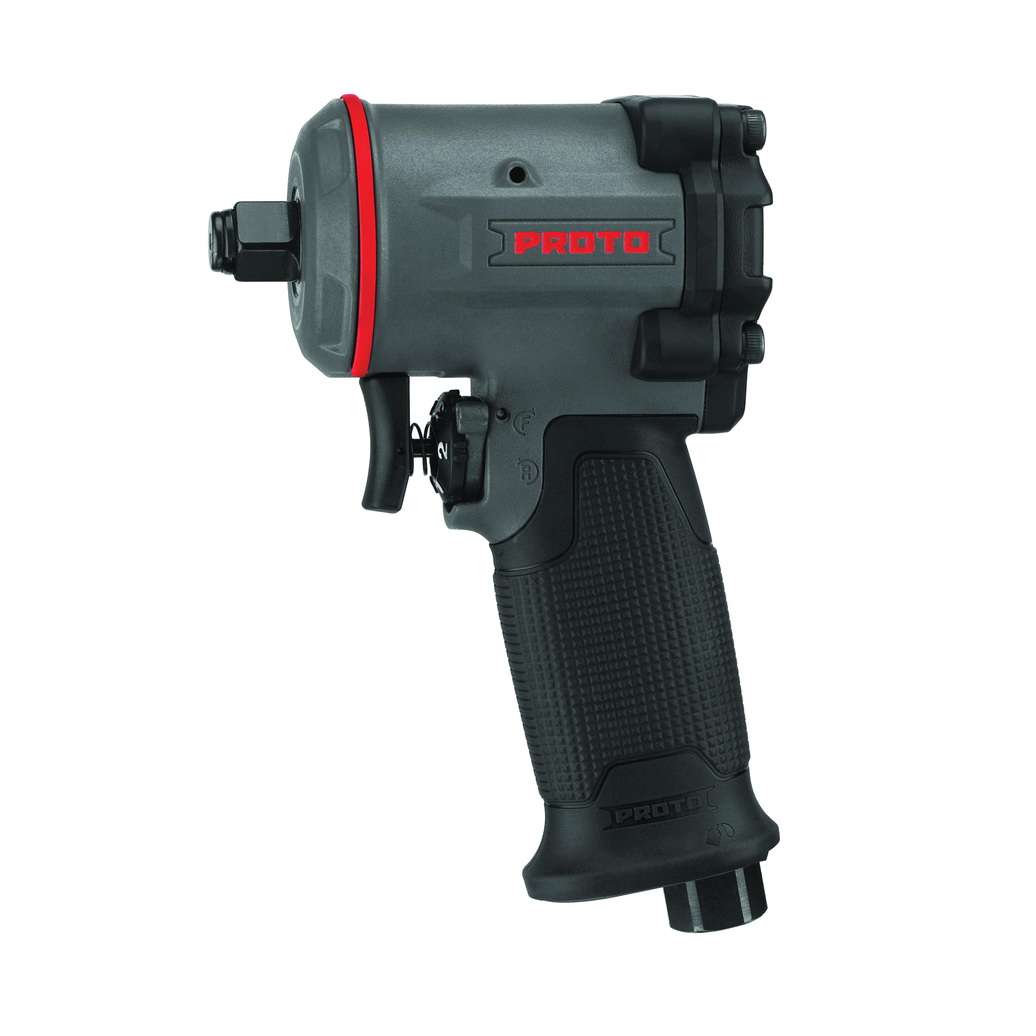Proto J150WP-M Mini Air Impact Wrench, 1/2 in Drive, 635 ft-lb Torque Rating, 4.5 cfm Air Flow, 4.4 in OAL - Pneumatic Impact Wrenches