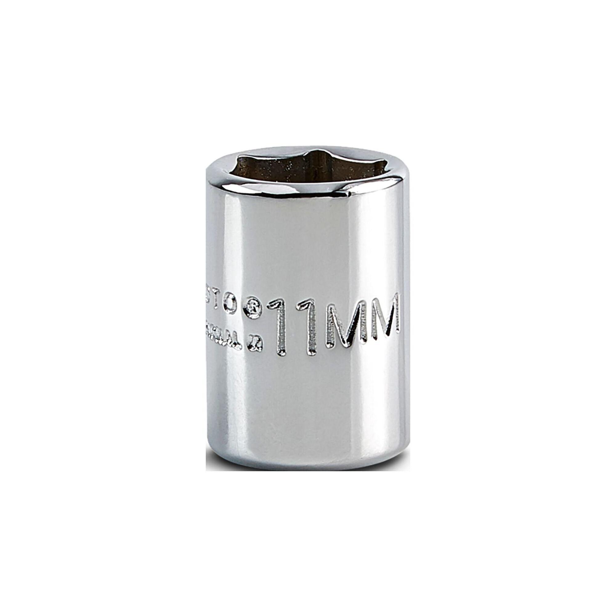 Proto TorquePlus J4711M Standard Length Socket, Metric, 1/4 in Square Drive, 11 mm - Sockets