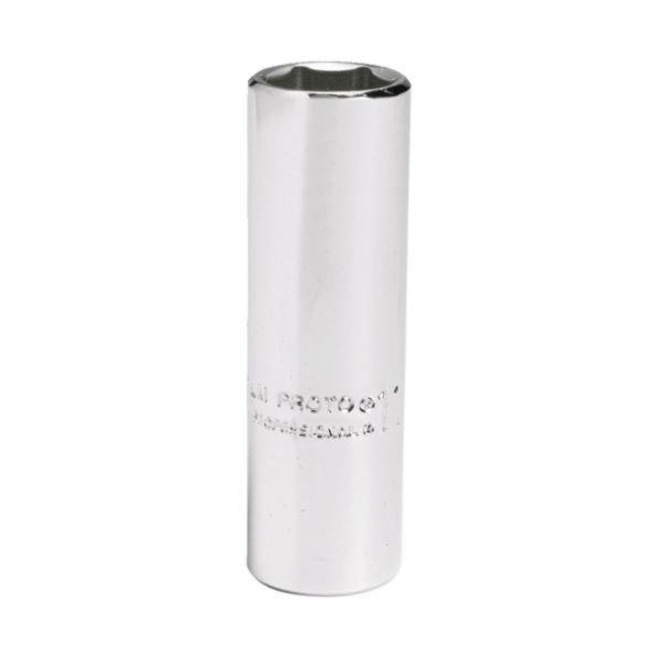 Proto TorquePlus J4714LM Deep Length Socket, Metric, 1/4 in Square Drive, 14 mm - Sockets