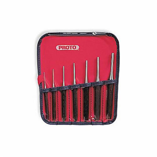 Proto J48007 Super Duty Drive Pin Punch Set, Drive Pin Style, 5/32 to 1/4 in Punch, 7 Punches, 7 Pieces - Punch & Chisel Sets
