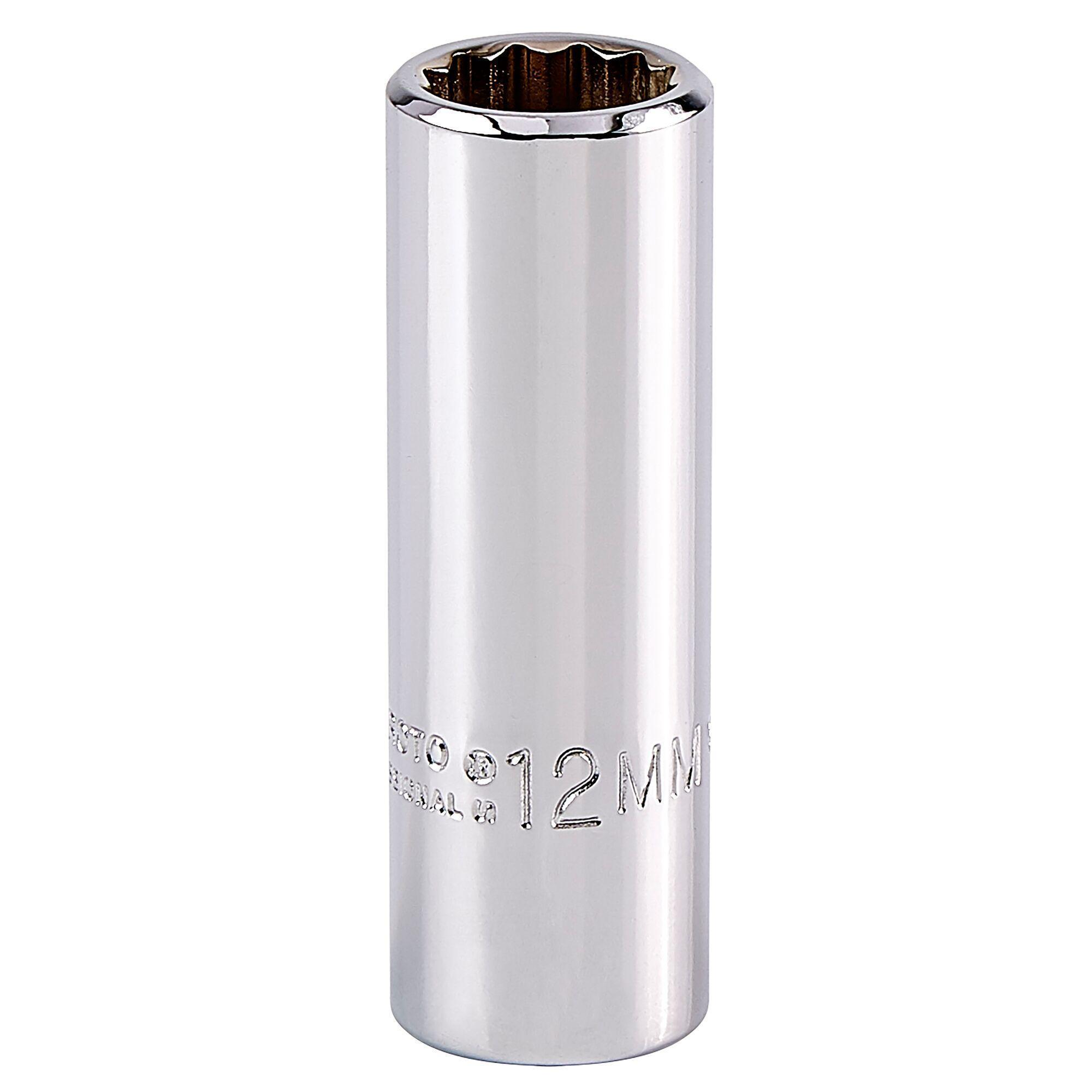 Proto TorquePlus J5012M Deep Length Socket, Metric, 3/8 in Square Drive, 12 mm - Sockets