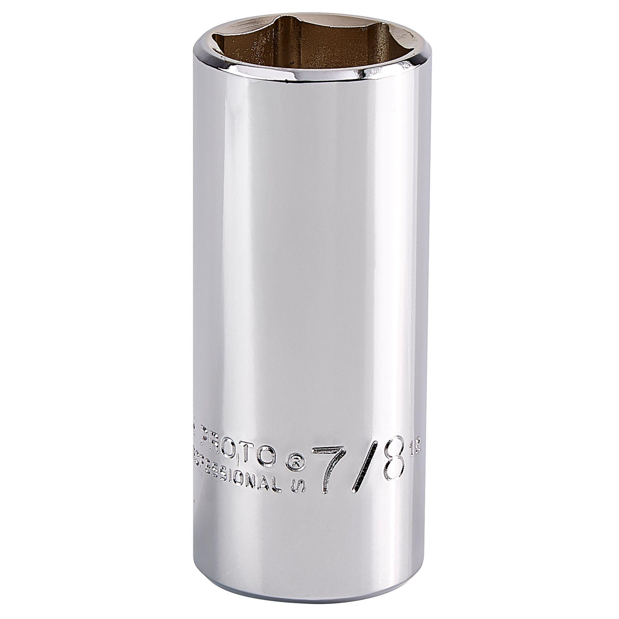 Proto TorquePlus J5028H Deep Length Socket, Imperial, 3/8 in Square Drive, 7/8 in - Sockets