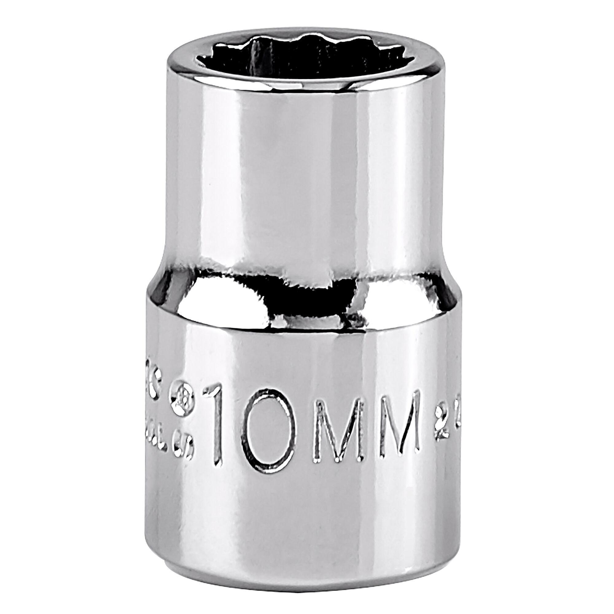 Proto TorquePlus J5210M Standard Length Socket, Metric, 3/8 in Square Drive, 10 mm - Sockets