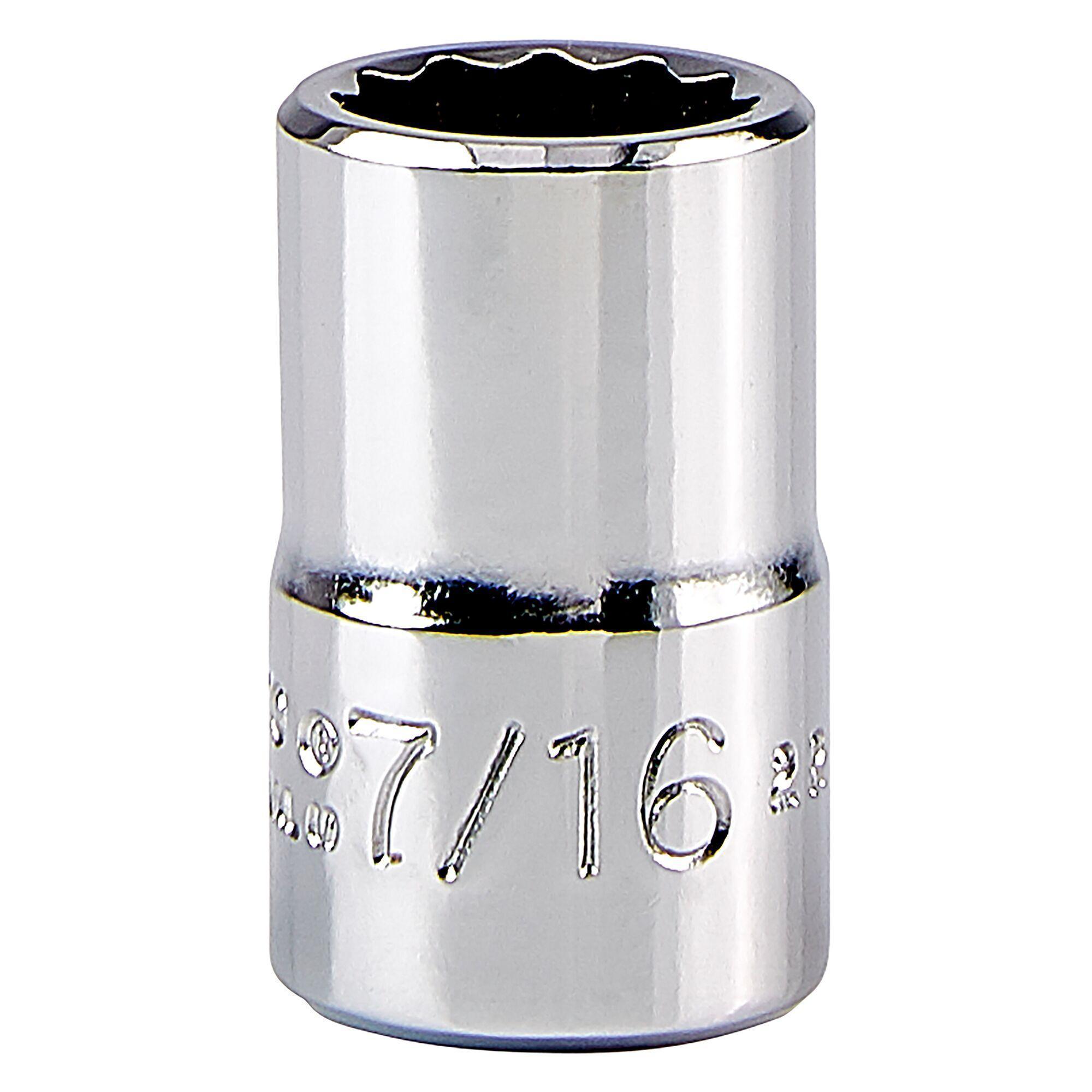 Proto TorquePlus J5214 Standard Length Socket, Imperial, 3/8 in Square Drive, 7/16 in - Sockets