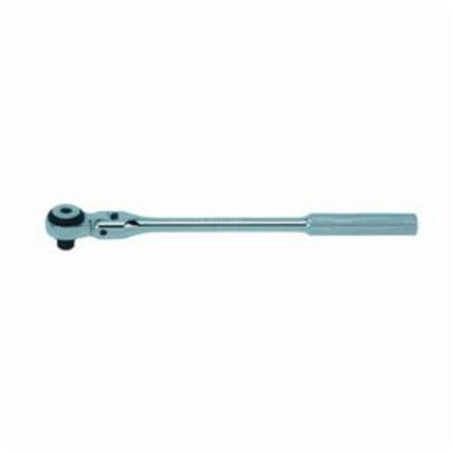 Proto J5257F Non-Insulated Hand Ratchet, Imperial, 3/8 in Drive, Round Head, 8-1/2 in OAL, Steel, Full Polished, ASME B107.10M - Ratcheting Socket Wrenches