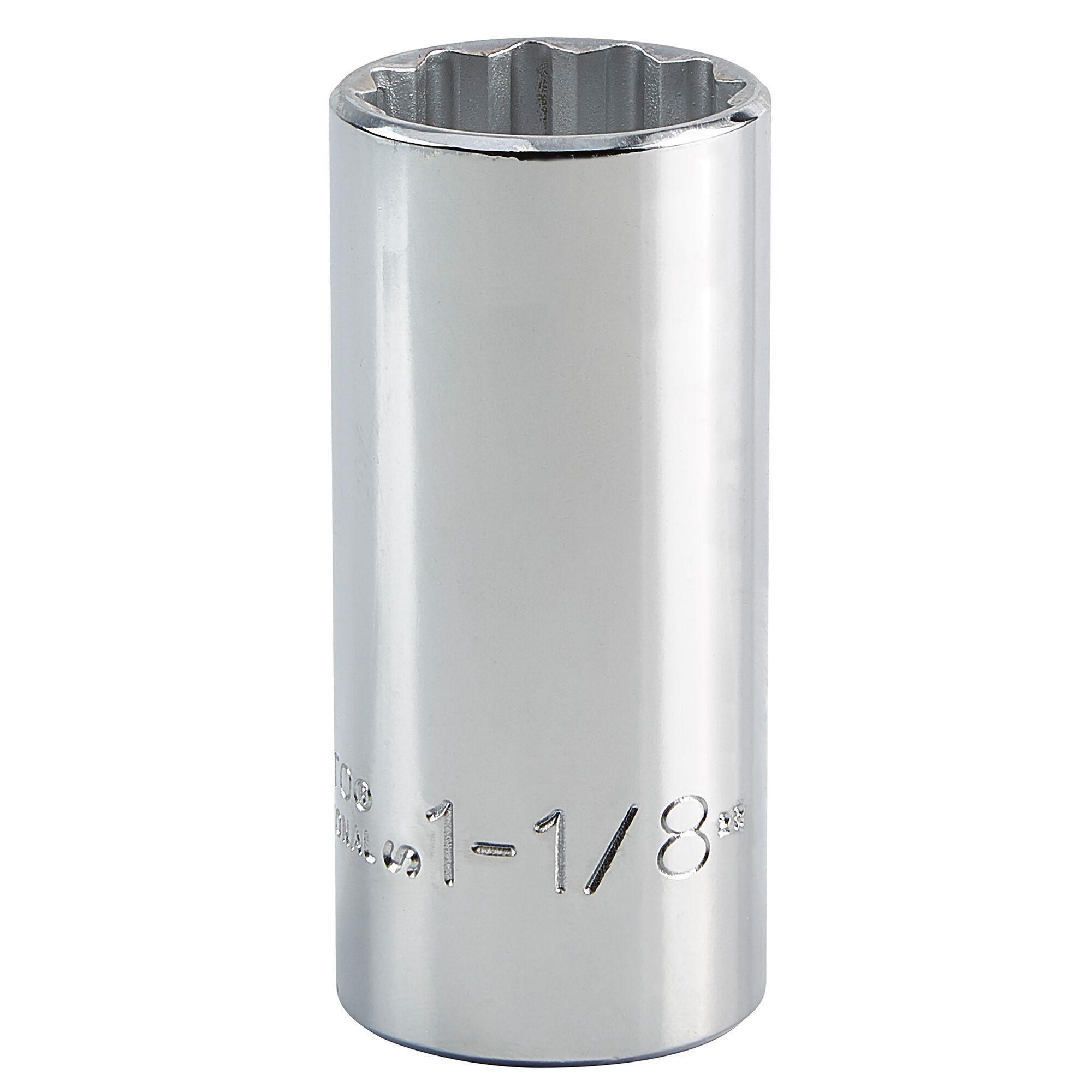 Proto TorquePlus J5336 Deep Length Socket, Imperial, 1/2 in Square Drive, 1-1/8 in - Sockets