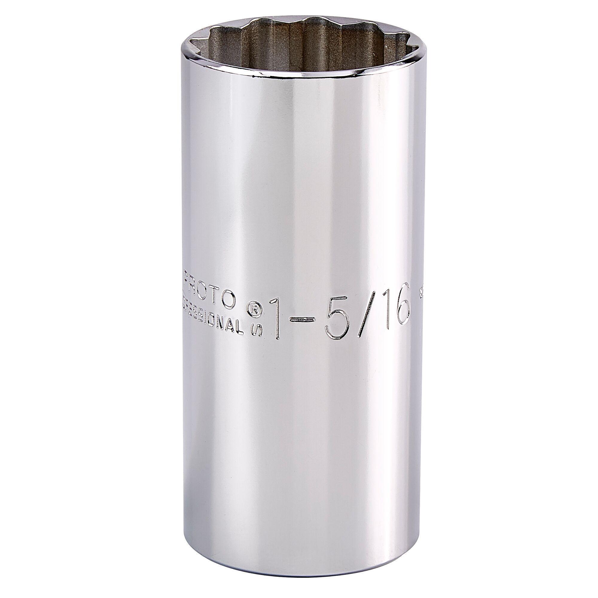 Proto TorquePlus J5342 Deep Length Socket, Imperial, 1/2 in Square Drive, 1-5/16 in - Sockets