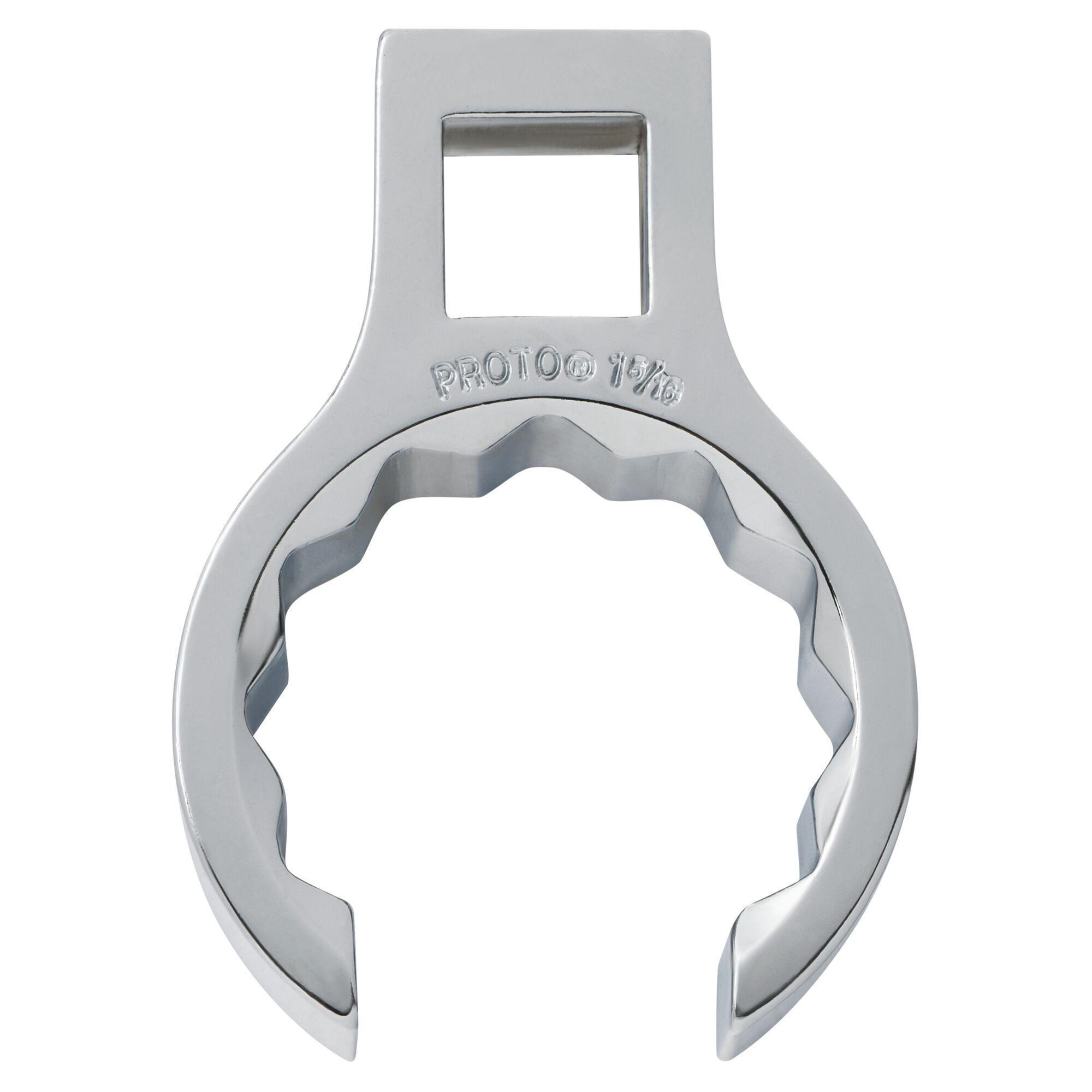 Proto J5342FL Flare Nut Crowfoot Wrench, 1-5/16 in Wrench, 1/2 in Drive, 12 Points, 3-1/16 in OAL, ASME B107.21, Full Polished - Crowfoot Wrenches