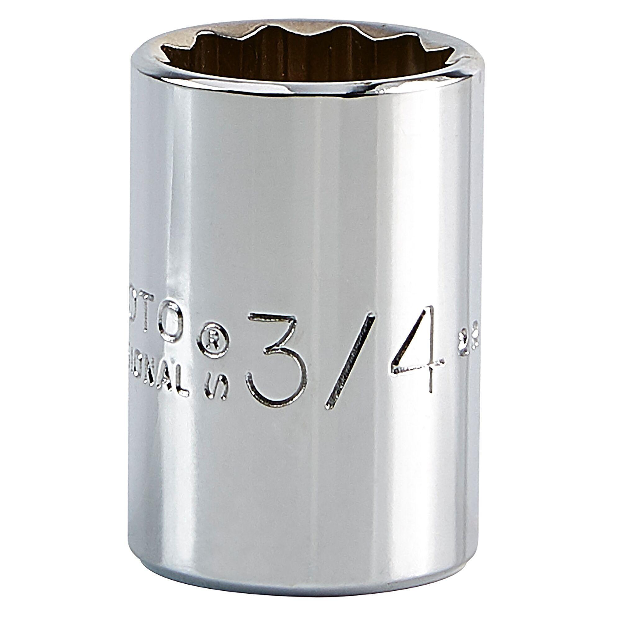 Proto TorquePlus J5424 Standard Length Socket, Imperial, 1/2 in Square Drive, 3/4 in - Sockets