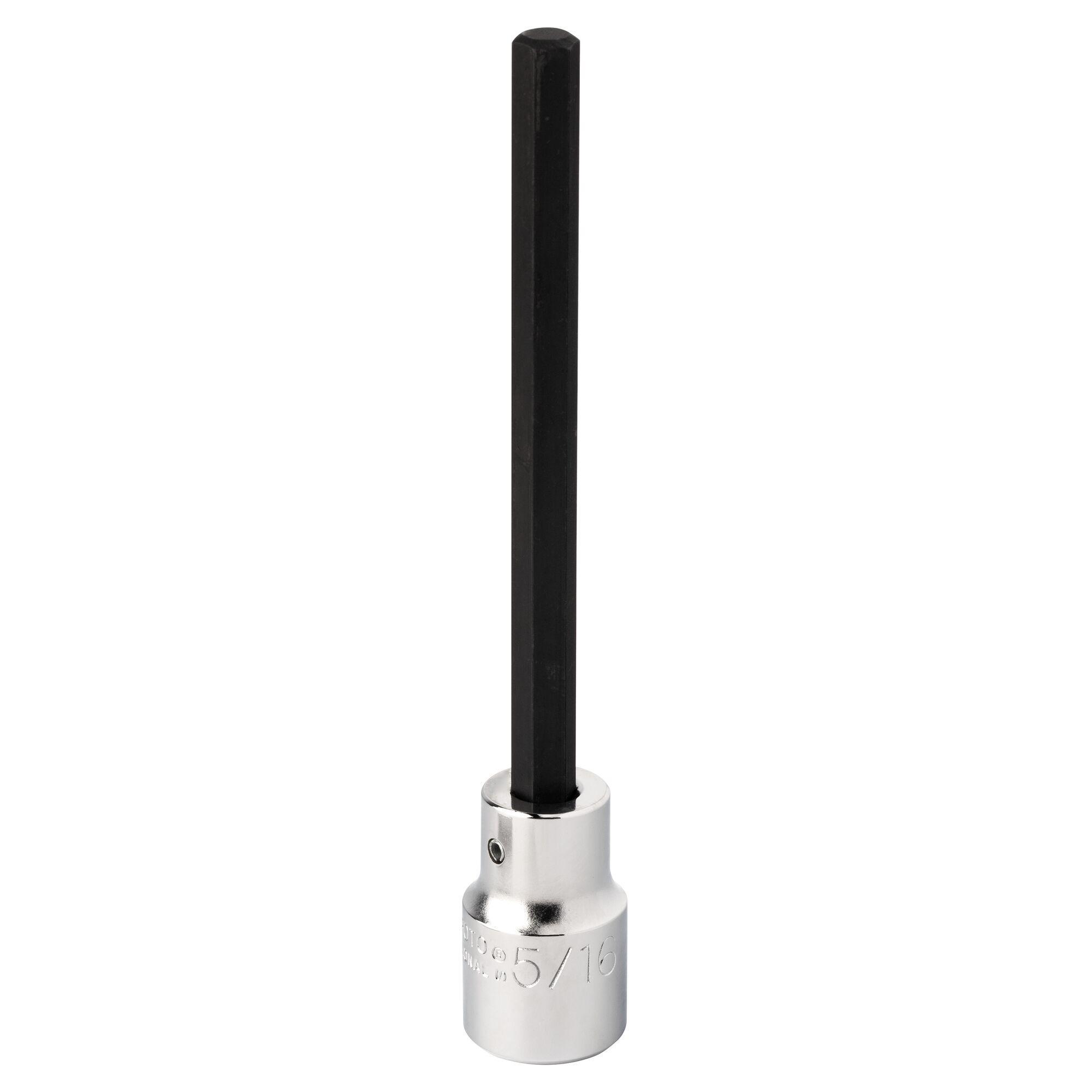 Proto J54415/16XL Extra Long Socket Driver Bit, 1/2 in Drive, 5/16 in, 4-1/8 in L Bit - Socket Driver Bits
