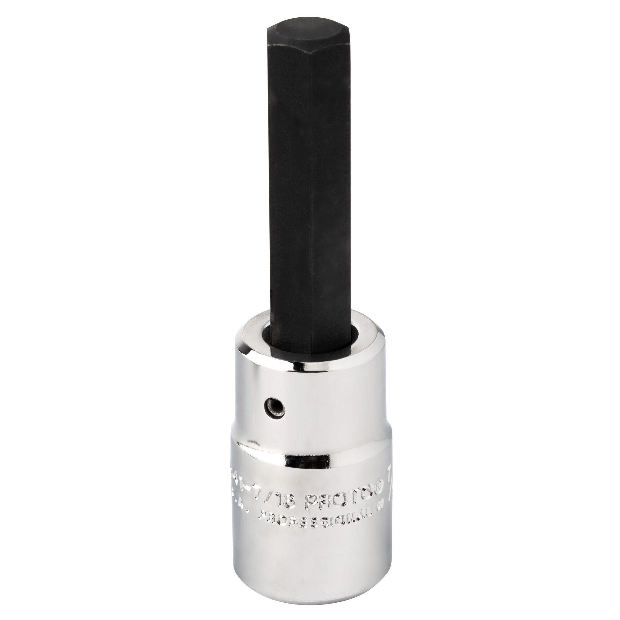 Proto J54417/16 Standard Length Socket Driver Bit, 1/2 in Drive, 7/16 in, 1-3/4 in L Bit, Federal GGG-W-641E - Socket Driver Bits