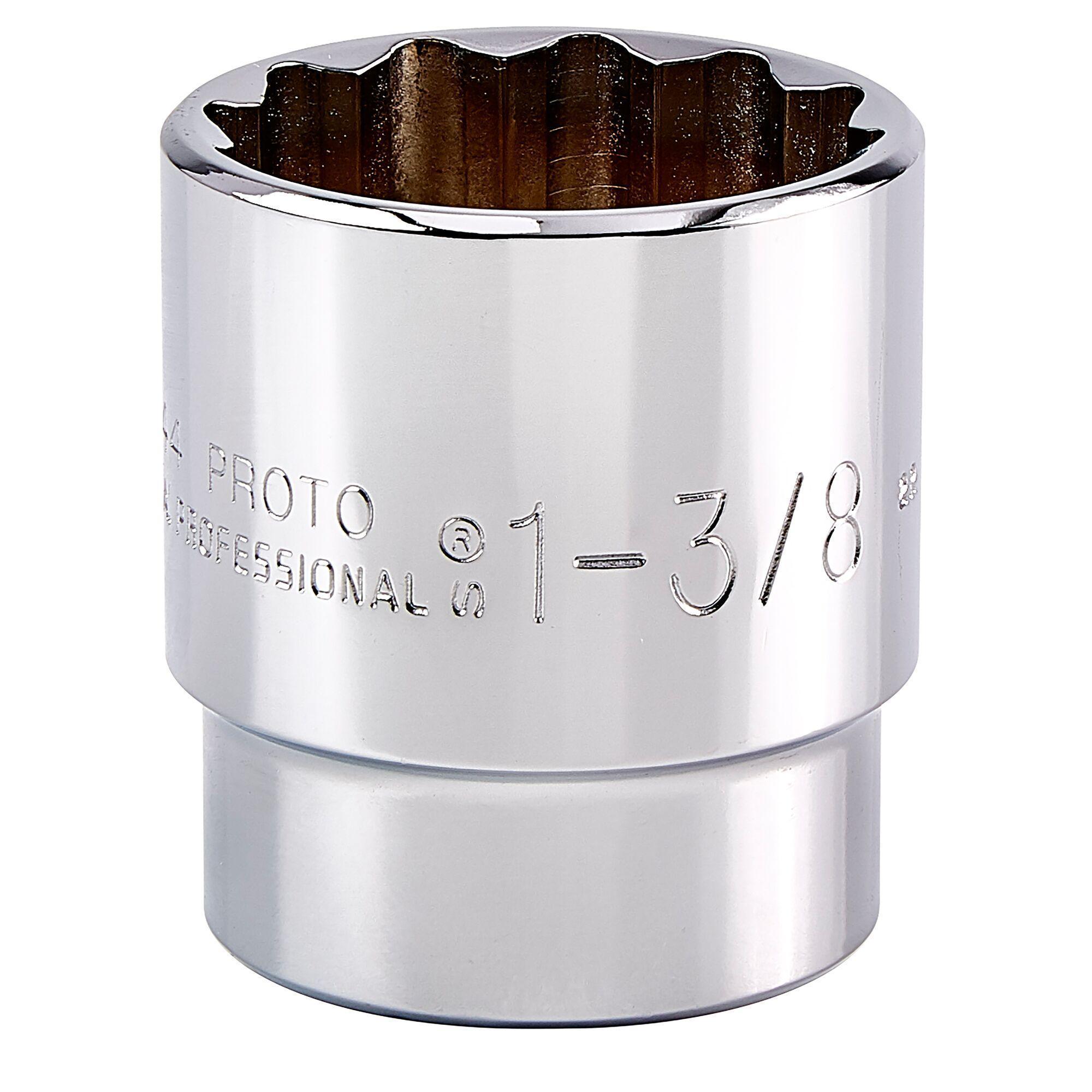 Proto TorquePlus J5444 Standard Length Socket, Imperial, 1/2 in Square Drive, 1-3/8 in - Sockets