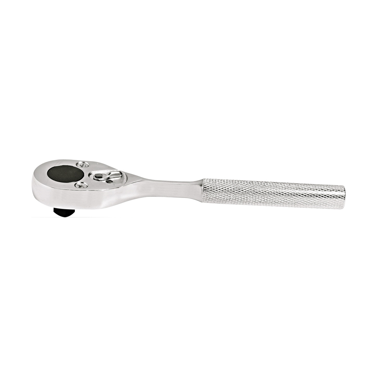 Proto J5449 Non-Insulated Standard Length Hand Ratchet, Imperial, 1/2 in Drive, Pear Head, 10 in OAL, Steel, Full Polished, ASME B107.10M, Federal GGG-W-641E - Ratcheting Socket Wrenches
