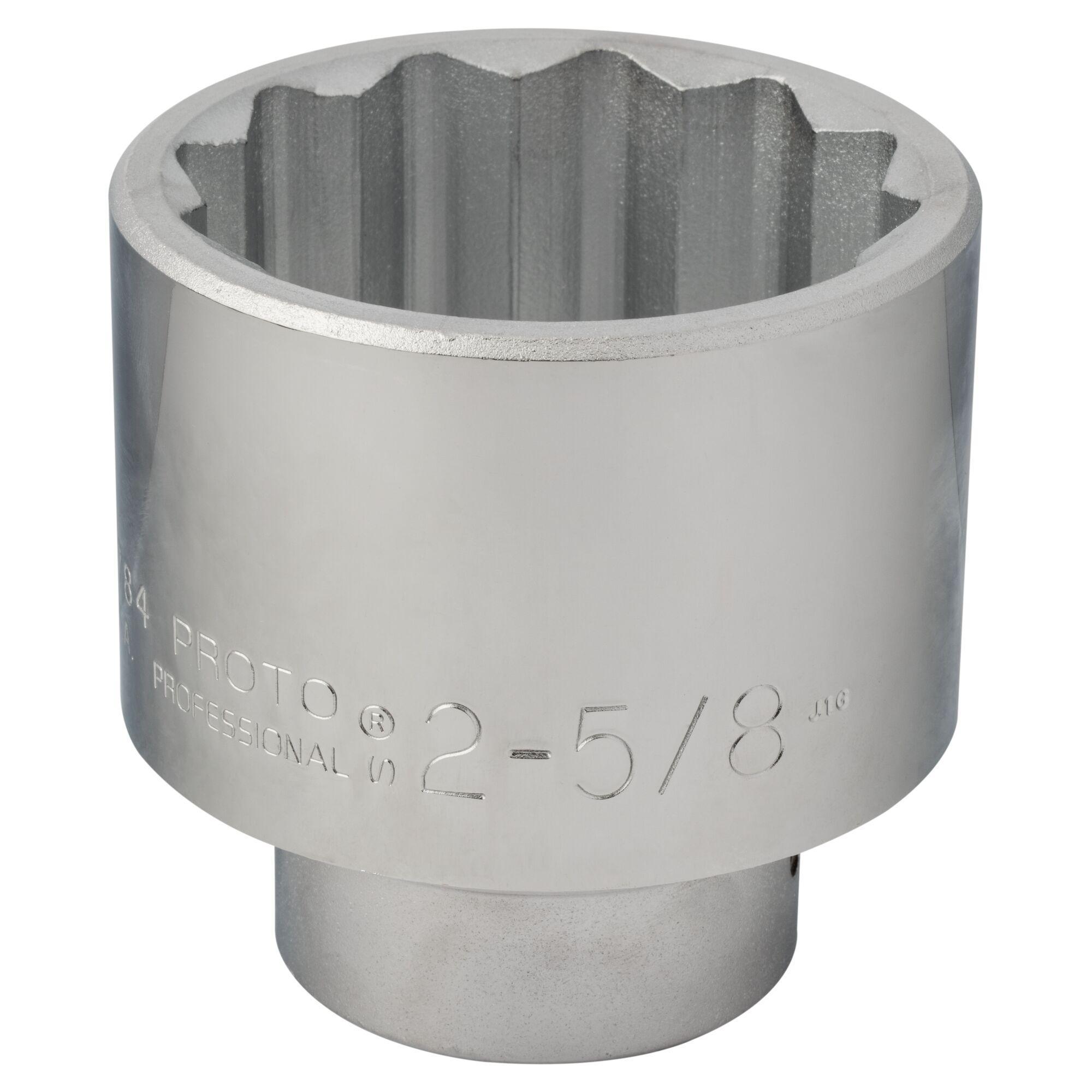 Proto TorquePlus J5784 Standard Length Socket, Imperial, 1 in Square Drive, 2-5/8 in - Sockets