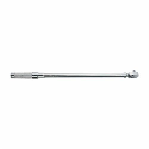 Proto J6016C C Series Micrometer Torque Wrench, 1/2 in Drive, 30 to 150 ft-lb, Ratcheting Head, 1 ft-lb Graduation, 21-1/2 in OAL, ASME B107.14M - Micrometer Torque Wrenches