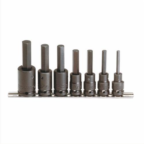 Proto J74152 Socket Set, Imperial, 1/2 in Drive, 7 Pieces, Black Oxide - Socket Driver Bit Sets