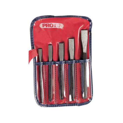 Proto J86C Cold Chisel Set, Cold Style, 5/16 to 5/8 in Chisel, 5 Chisels, 5 Pieces - Punch & Chisel Sets