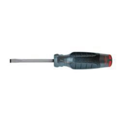 Proto DuraTek JK1404R Screwdriver, 1/4 in Keystone/Slotted Point, Alloy Steel Shank, 8 in OAL, Black Oxide/Polished Chrome, ASME B107.15 - Standard Screwdrivers