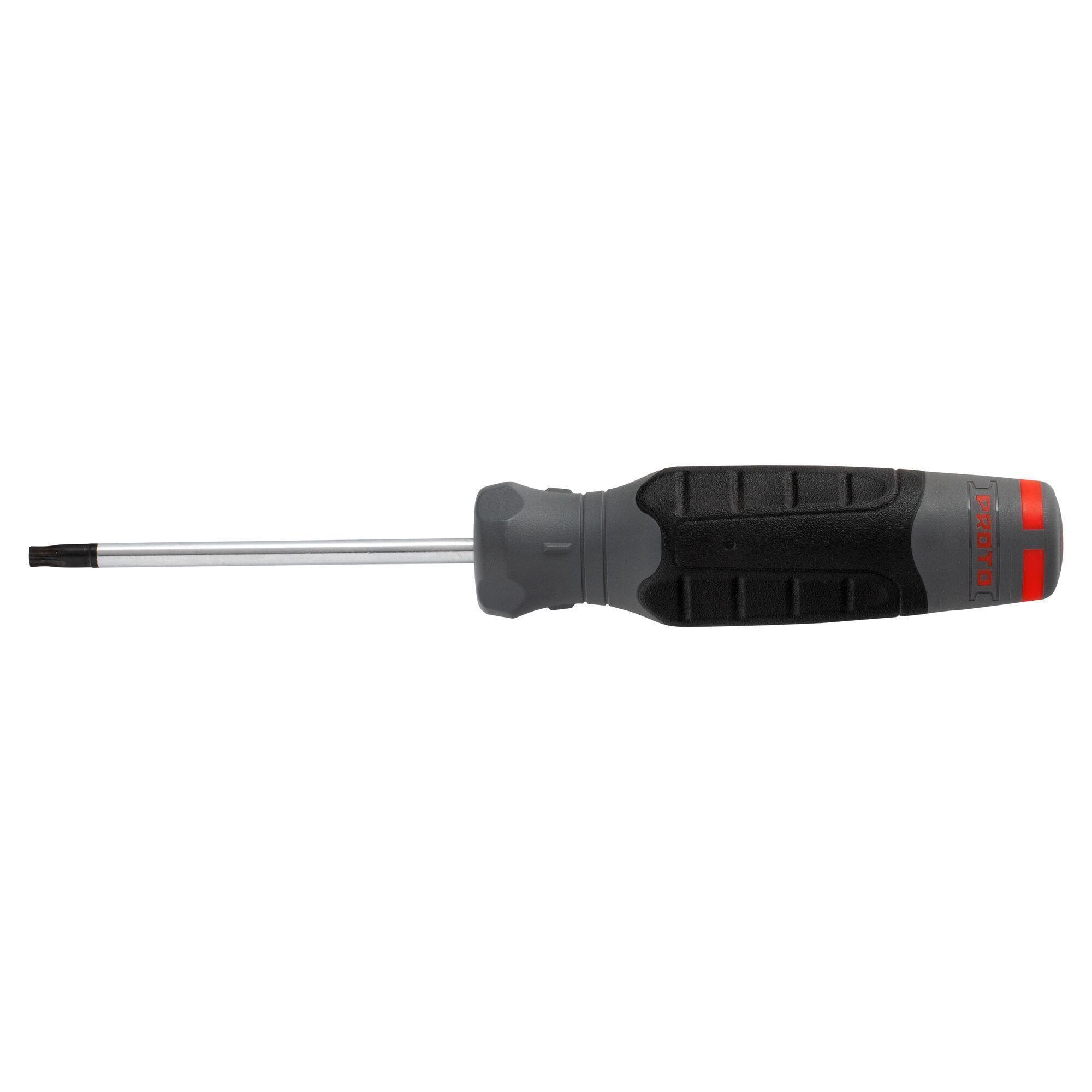 Proto JT25314R Screwdriver, T25 Star/Torx Point, Alloy Steel Shank, 7 in OAL, Black Oxide/Polished Chrome, ASME B107.15 - Standard Screwdrivers