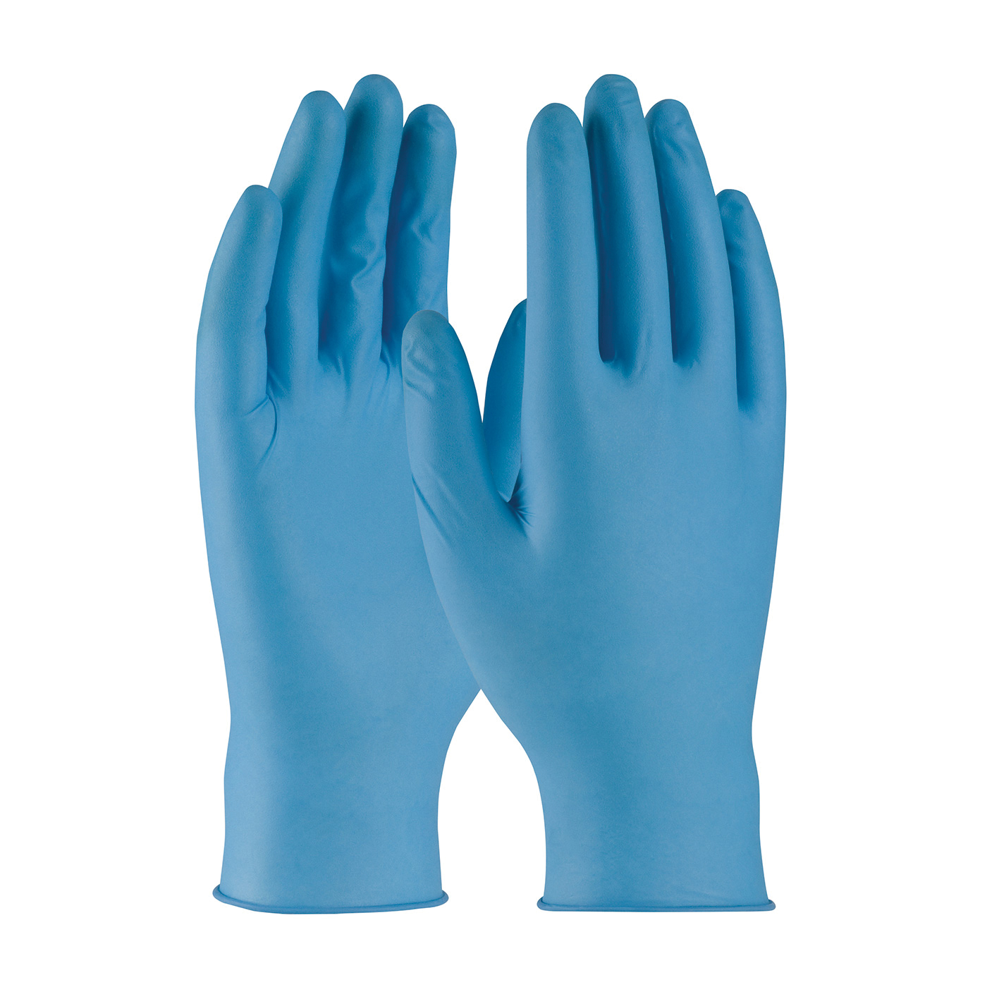 QRP Qualatrile Blue 8BQP09L Single-Use Disposable Gloves, L, Acrylonitrile Butadiene Rubber, Blue, 9 in L, Low Powdered, Fully Textured Finger, 8 mil THK, Application Type: Medical Grade, Ambidextrous Hand - Disposable & Clean Room Gloves