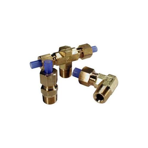 SMC KFH06-02 KF Metric Size Pneumatic Connector, 6 mm x R-1/4 Nominal, Brass - Pneumatic Connectors