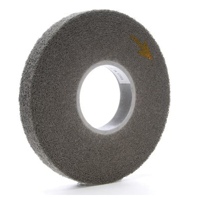 Scotch-Brite 7100009616 Convolute Deburring Wheel, 8 in Dia Wheel, 3 in Center Hole, 1 in W Face, Fine Grade, Silicon Carbide Abrasive - Deburring Wheels