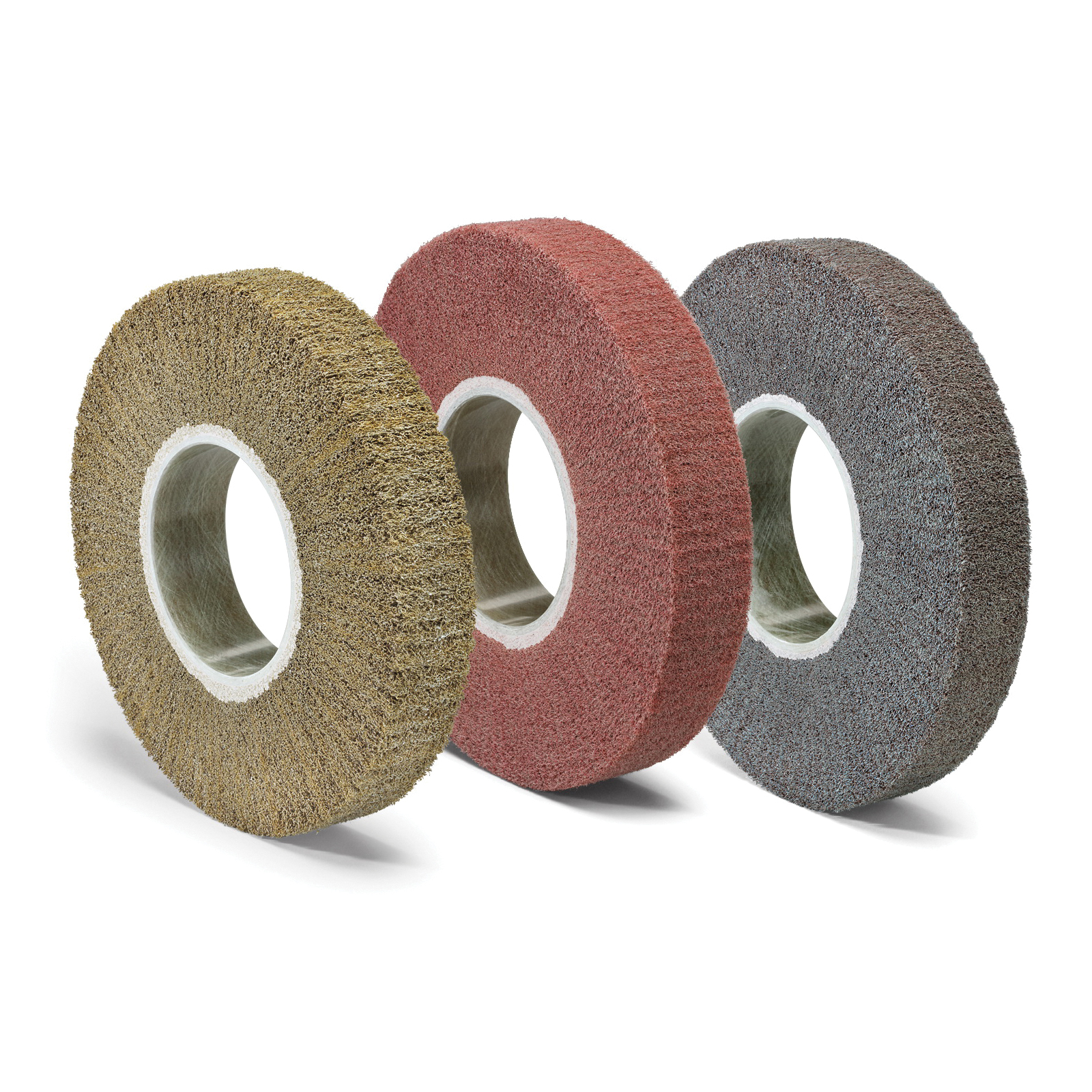 Scotch-Brite 7000077970 Flap Brush, 3 in Dia Wheel, 1-3/4 in W Face, 1/4 in Dia Shank, 60 Grit, Coarse Grade, Aluminum Oxide Abrasive - Non-Woven Flap Wheels