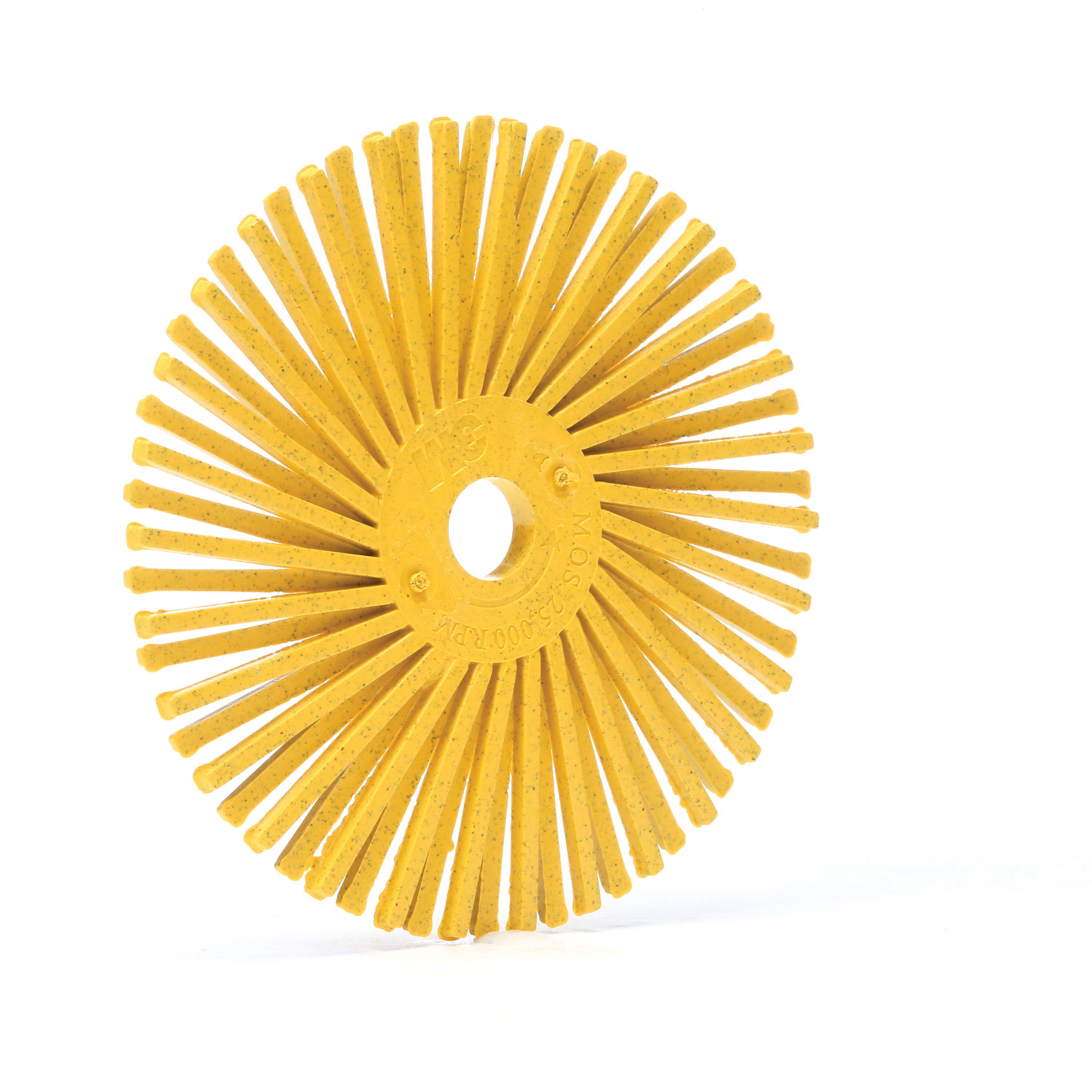 Scotch-Brite 7100138324 Bristle Disc, 3 in Dia Brush, 3/8 in Arbor Hole, 80 Grit, Medium Grade, Ceramic Fill - Radial Bristle Brushes