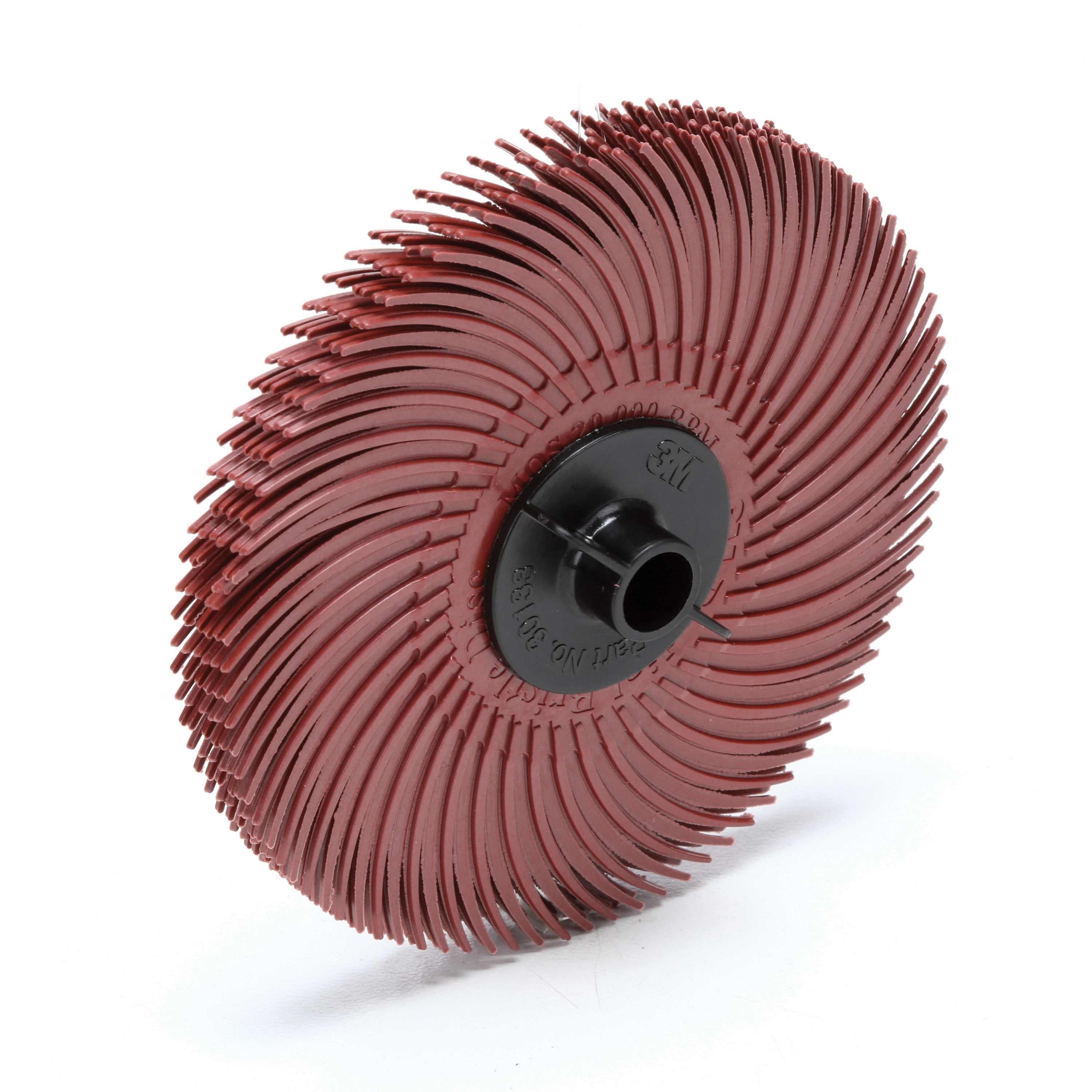 Scotch-Brite 7100138297 Bristle Disc, 3 in Dia Brush, 3/8 in Arbor Hole, 220 Grit, Very Fine Grade, Ceramic Fill - Radial Bristle Brushes