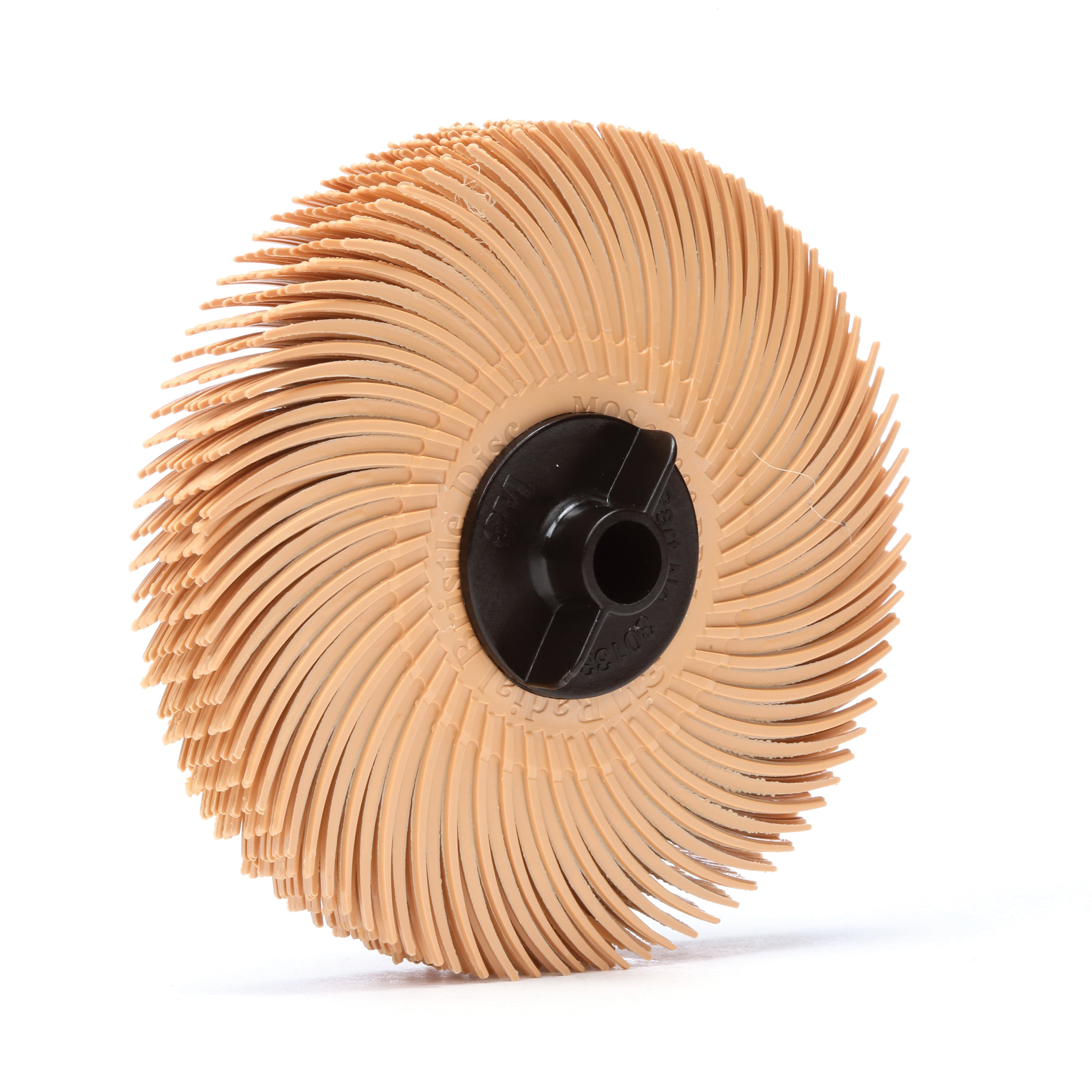 Scotch-Brite 7000046161 Bristle Disc, 3 in Dia Brush, 3/8 in Arbor Hole, 6 micron Grit, Ultra Fine Grade, Ceramic Fill - Radial Bristle Brushes