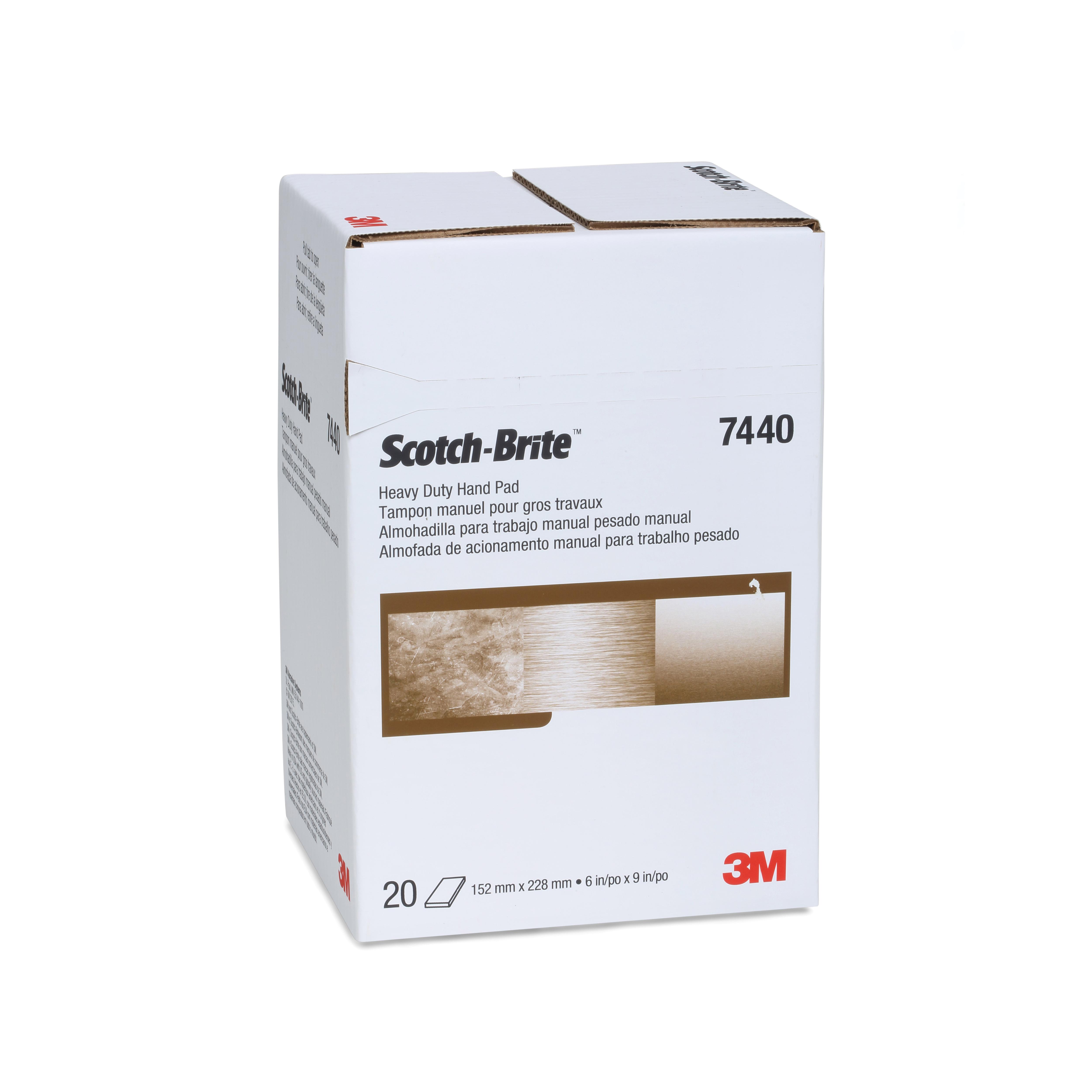 Scotch-Brite 7100080459 Heavy-Duty Pad, 9 in L, 6 in W W/Dia, Coarse Grade, Aluminum Oxide Abrasive - Hand Pads